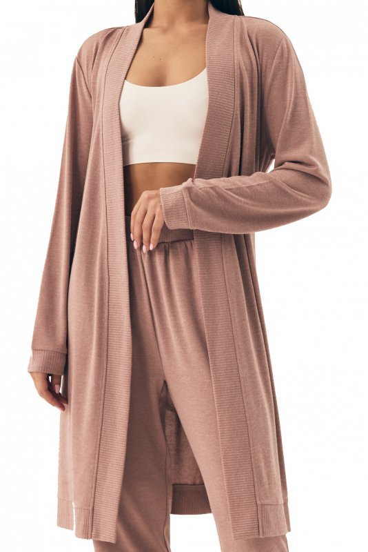 Esotiq-Henderson Szlafrok damski Boar 43014 pudrowy róż