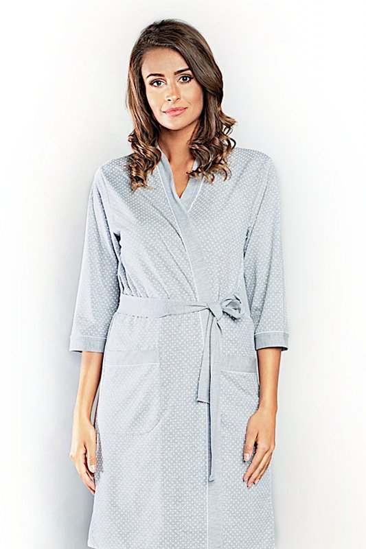 Italian Fashion Szlafrok Montana rękaw 3/4 melanżowy