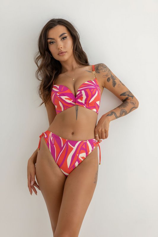 Kris line Biustonosz kąpielowy Twist brassiere róż-pomar.