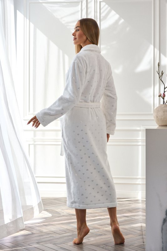 L-L Szlafrok damski długi Cora 2552 biały