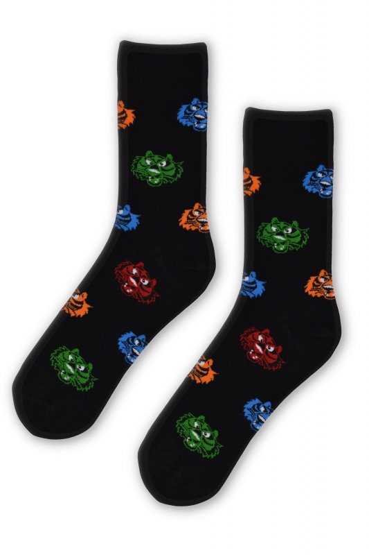 Noviti Skarpety SB 002 U 15 tygrysy czarne