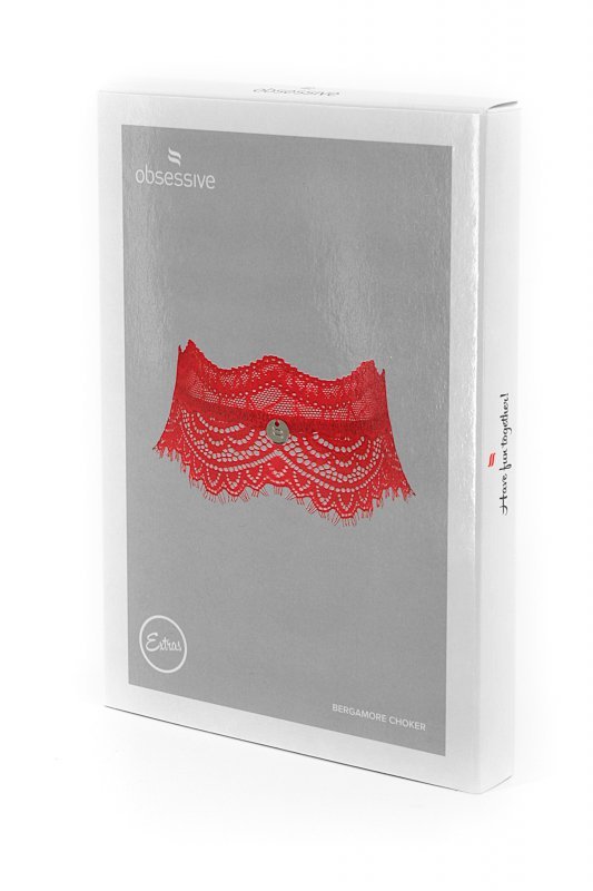 Obsessive Choker Bergamore czerwony