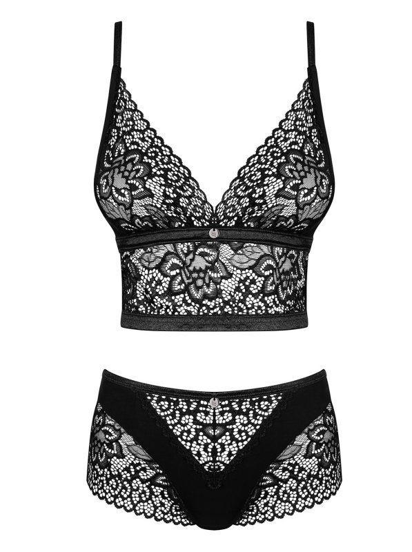 Obsessive Top i szorty Cecilla czarny