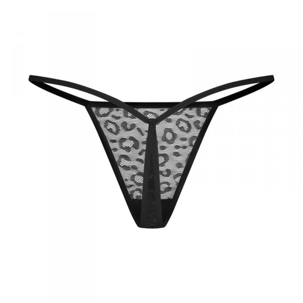 Obsessive Figi stringi otwarte Clara czarne 2-pak