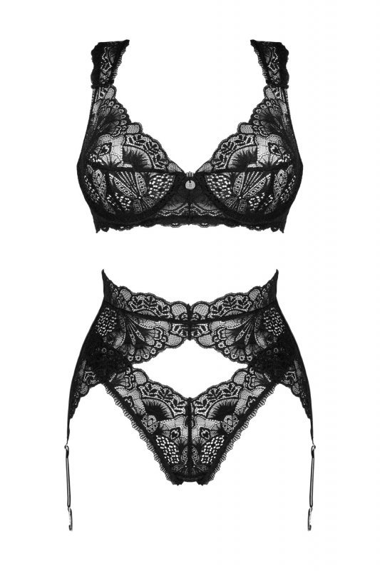 Obsessive Komplet 3-częściowy Donna Dream czarny