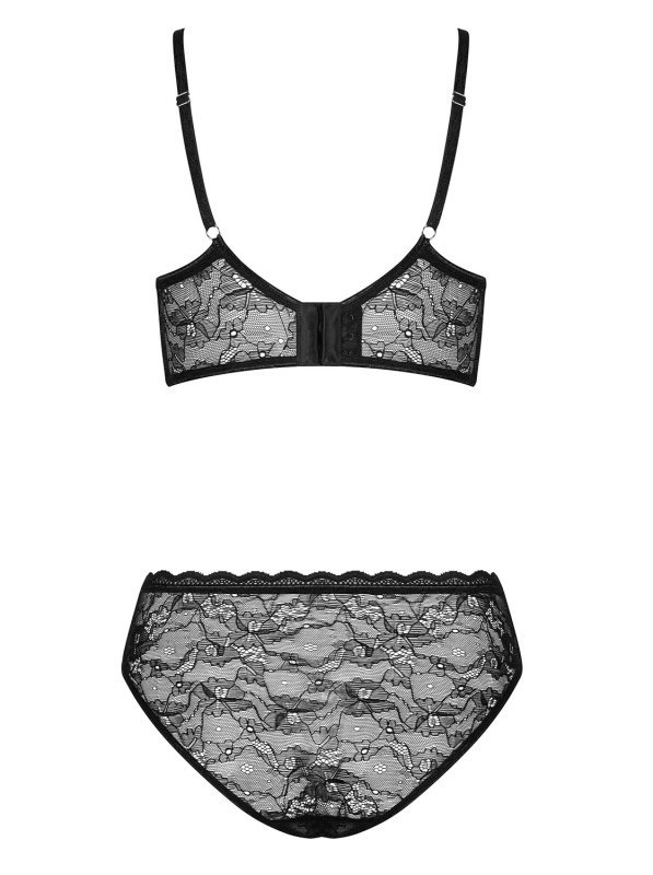 Obsessive Komplet Laurise set 2-częściowy czarny