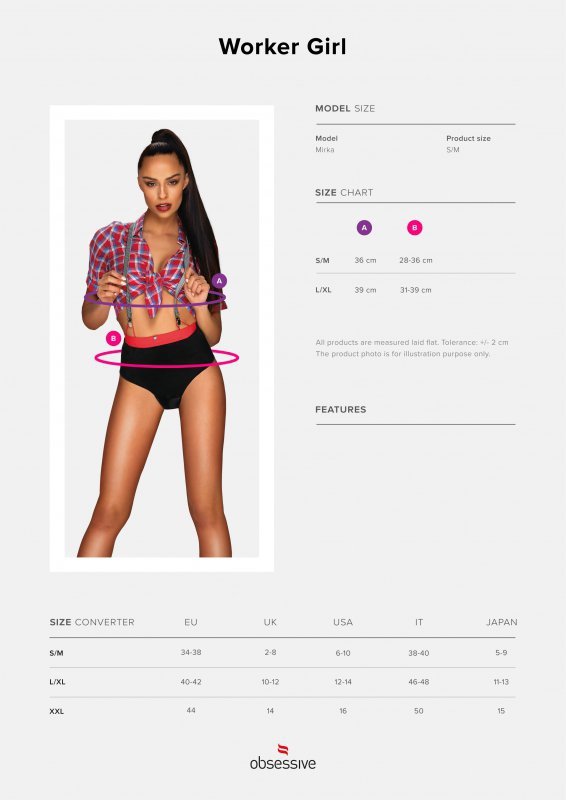 Obsessive Komplet Worker girl multicolor