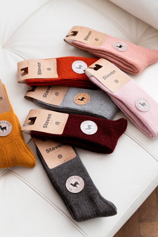 Steven Skarpety wełniane alpaka 044 różowe