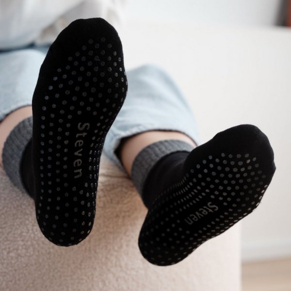 Steven Skarpety frotte abs 126 029 czarno-grafitowe