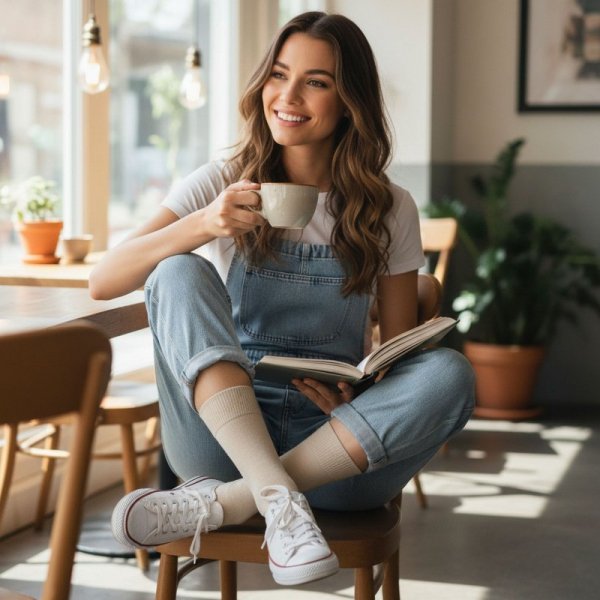 Steven Skarpety 100% bawełna 200 ecru