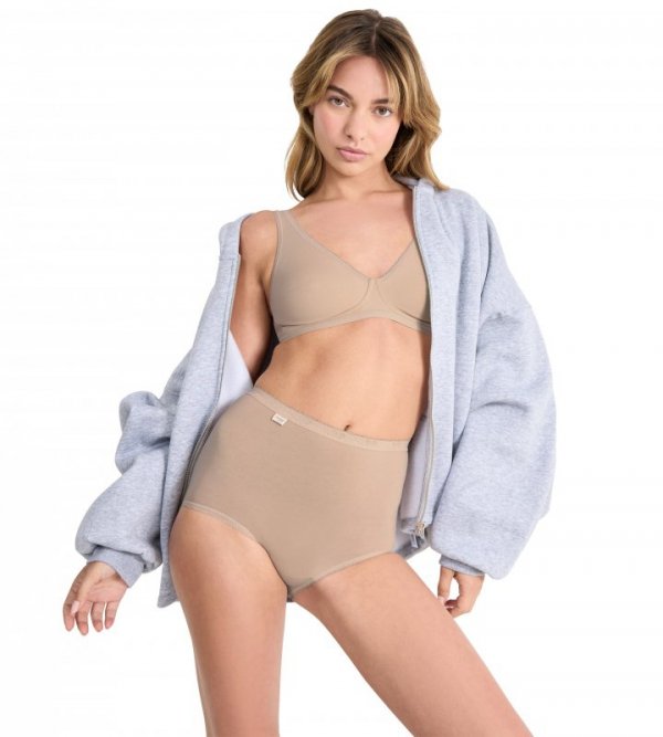 Sloggi Figi Basic Maxi 3-pak beżowe