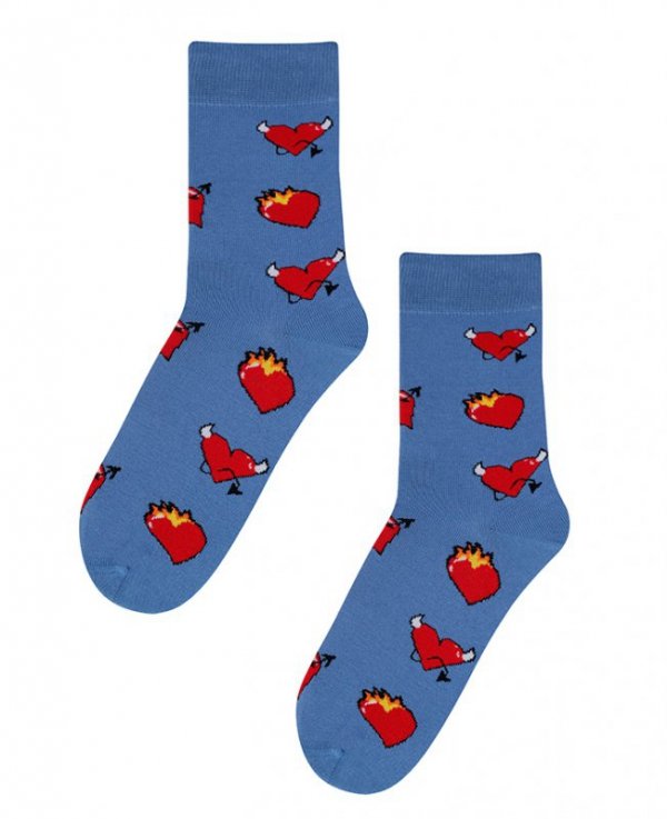 Wola Skarpetki walentynkowe Casual 218 jeans