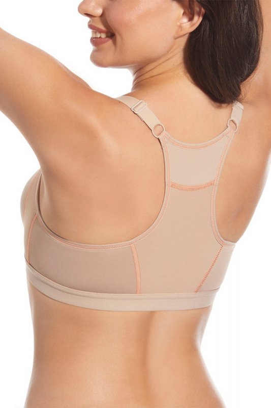 Selene NORA Sportowy miękki biustonosz zapinany z przodu, tierra-beżowy