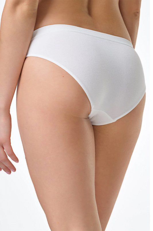 Spiman LIGHT Figi midi z niskim stanem z włókna bambusowego, Bianco/Biały