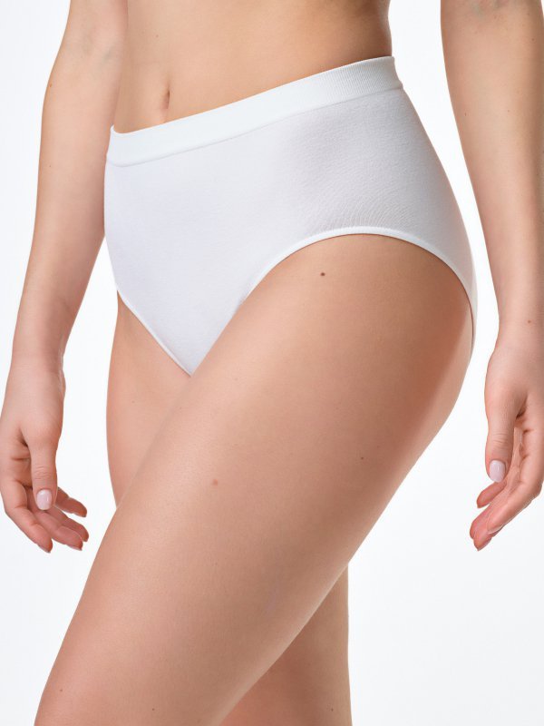 Spiman NATURE Figi z wysokim stanem z włókna bambusowego, Bianco/Biały