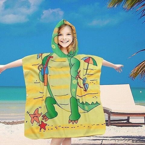PonchoCotton World Plażowe Dziecięce z kapturem 60x60
