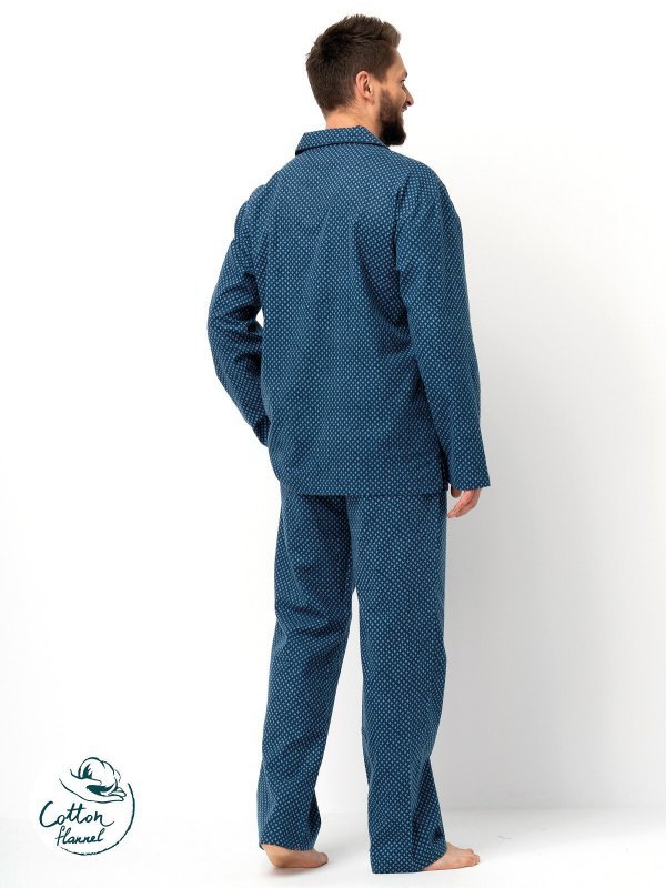 Piżama Key MNS 815 B25 dł/r 3XL-4XL rozpinana męska