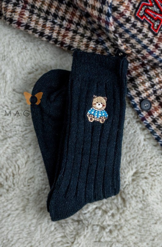 Skarpety Magnetis YN5041 Miś Haft