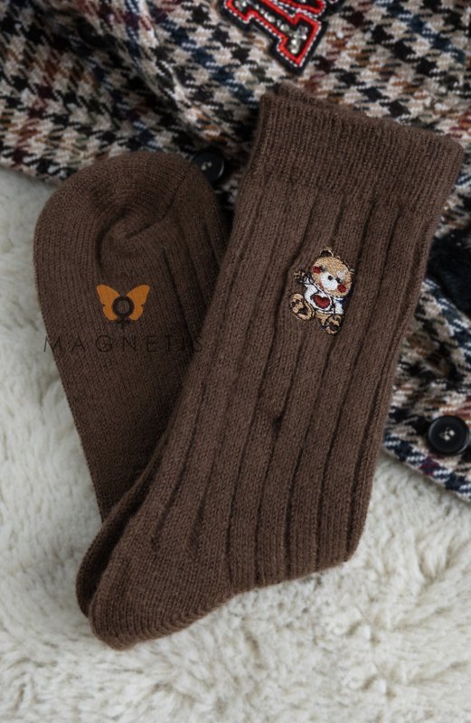 Skarpety Magnetis YN5041 Miś Haft