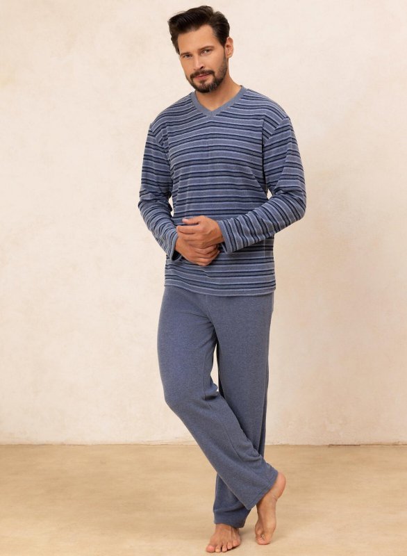 Piżama Regina 490 dł/r M-2XL Z25/26 męska frotte
