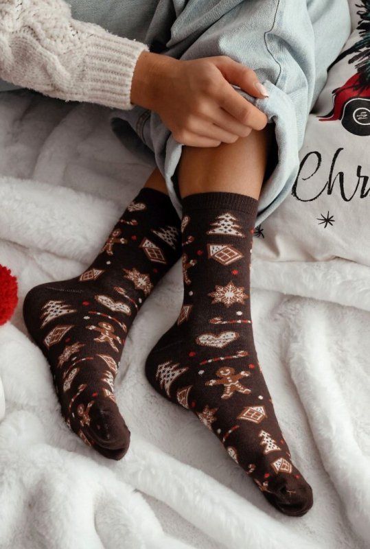 Skarpety Milena 1283-038 Pierniki Świąteczne 37-41