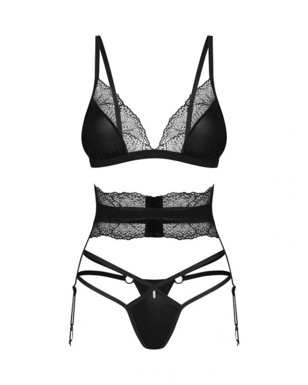 Komplet Obsessive Lobellis 3-Pcs Set XS-2XL