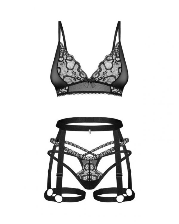 Komplet Obsessive Blomentis 3-Pcs XS-2XL