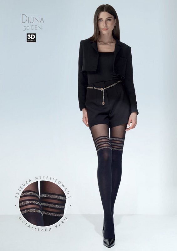 Rajstopy Knittex Diuna 3D Lurex 50 den 2-4