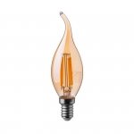 Żarówka LED V-TAC 4W Filament E14 Świeczka Bursztyn Płomyk VT-1949 2200K 350lm