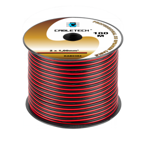 Kabel głośnikowy 1,0mm czarno-czerwony