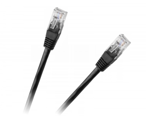 Patchcord kabel UTP 8c wtyk-wtyk 1,5m CCA czarny  cat.6e
