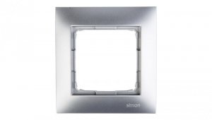 Simon 54 Premium Ramka pojedyncza srebrny mat /do karton-gips/ DRK1/43