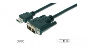 Kabel adapter HDMI Highspeed 1.3 Typ HDMI A/DVI-D(18+1), M/M czarny 10m AK-330300-100-S