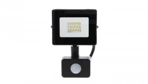 NAŚWIETLACZ LED SMD KASTEL 10W 4000K 800LM IP65 CZARNY CZ. PIR C64-S-LFK-010BL-4K