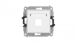 ICON Mechanizm gniazda multimedialnego pojednczego bez modułu (standard Keystone) biały mat 25IGM-1P
