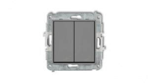 ICON Mechanizm łącznika podwójnego schodowego szary mat 27IWP-33
