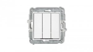 ICON Mechanizm łącznika potrójnego biały IWP-7