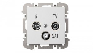 SANTRA gniazdo R-TV-SAT końcowe bez ramki podtynkowe biały 4153-10