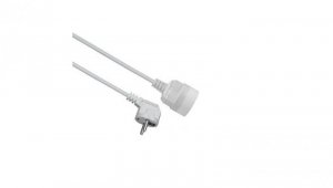 Przedłużacz 1-gniazdowy, 5m, 3x1,0mm OWY biały 28213