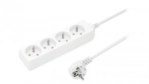 Przedłużacz 4-gniazda z/u 10A 3m /OMY 3x1/ biały PS-470 T-105680