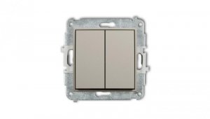 MINI Mechanizm łącznika podwójnego krzyżowego (dwa klawisze bez piktogramu) taupe 60MWP-66.1