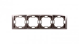 Simon Basic Neos Ramka poczwórna stal inox BMRC4/21
