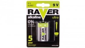 Bateria alkaliczna 6LF22 / 9V RAVER ULTRA B7951 /blister 1szt./