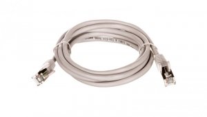Kabel krosowy patchcord F/UTP kat.5e CCA szary 1,5m 95535