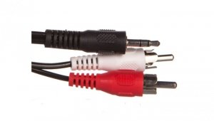 Przewód adapter Jack 3,5mm - 2x RCA 3m 50196