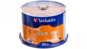 Płyta DVD-R VERBATIM 4,7GB x16 MATT SILVER /CAKE 50szt./