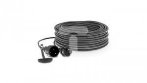 Przedłużacz warsztatowy 1-gniazdo z/u 30m /H05RR-F 3x1,5/ 16A czarny