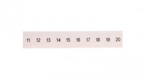 Oznacznik do złącz szynowych, opisówka ZB 6 numerowana od 11-20 kolor biały /10szt./