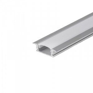 Profil Aluminiowy V-TAC 2mb Anodowany, Klosz Mleczny, Wpuszczany VT-8106