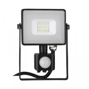 Projektor LED V-TAC 10W SAMSUNG CHIP Czujnik Ruchu Funkcja Cut-OFF Czarny VT-10-S-B 4000K 800lm 5 Lat Gwarancji